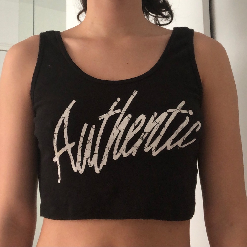 Forever 21 “Authentic” black crop top